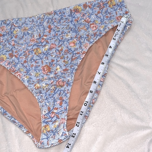 J. Crew Floral Scrunchie High Rise Bikini Bottom Women’s Size 2X NWT - Picture 7 of 14